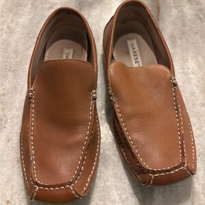 Brown Leather Slip-On Loafers
